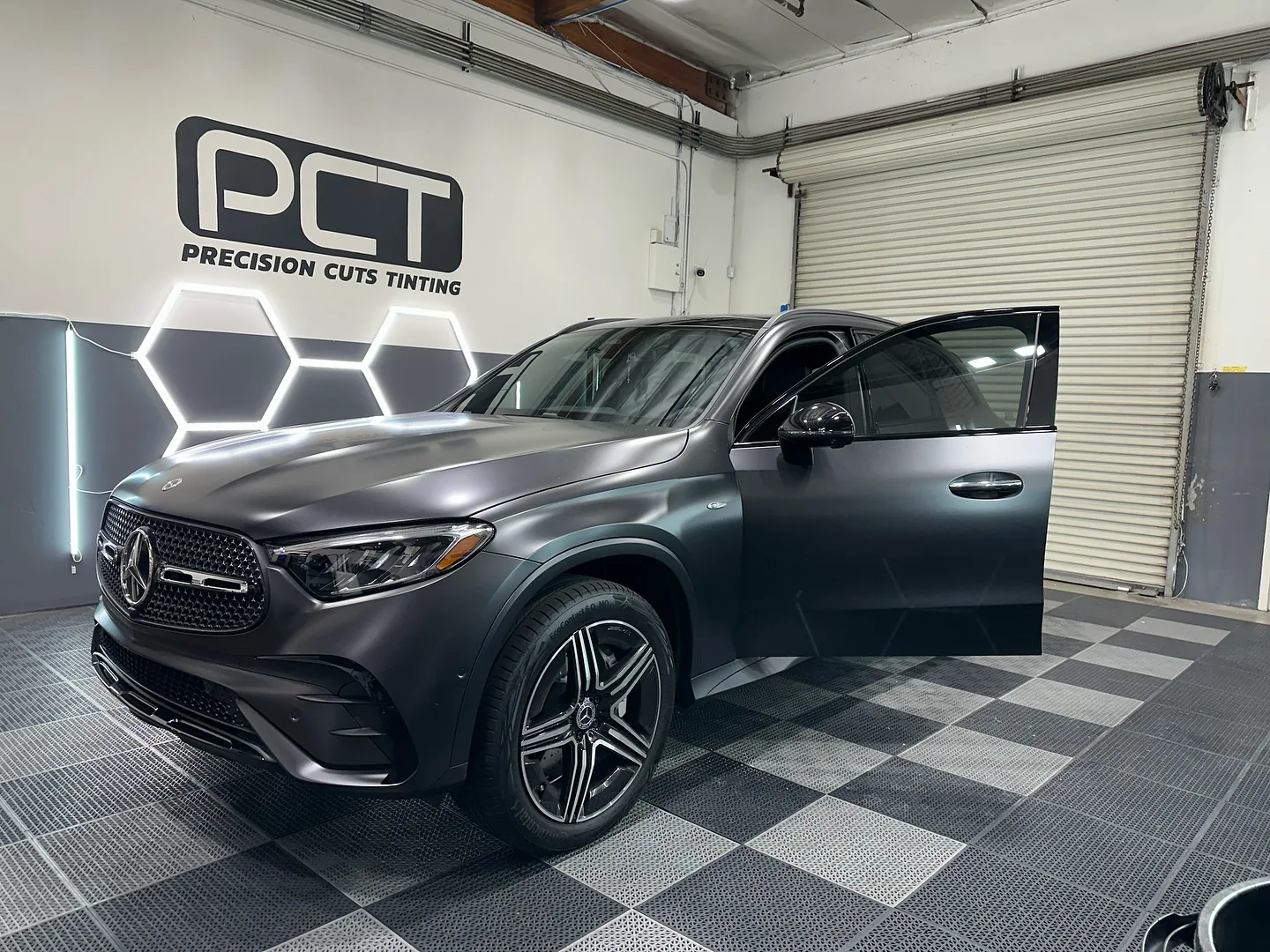 A Mercedes GLC we tinted, in our studio