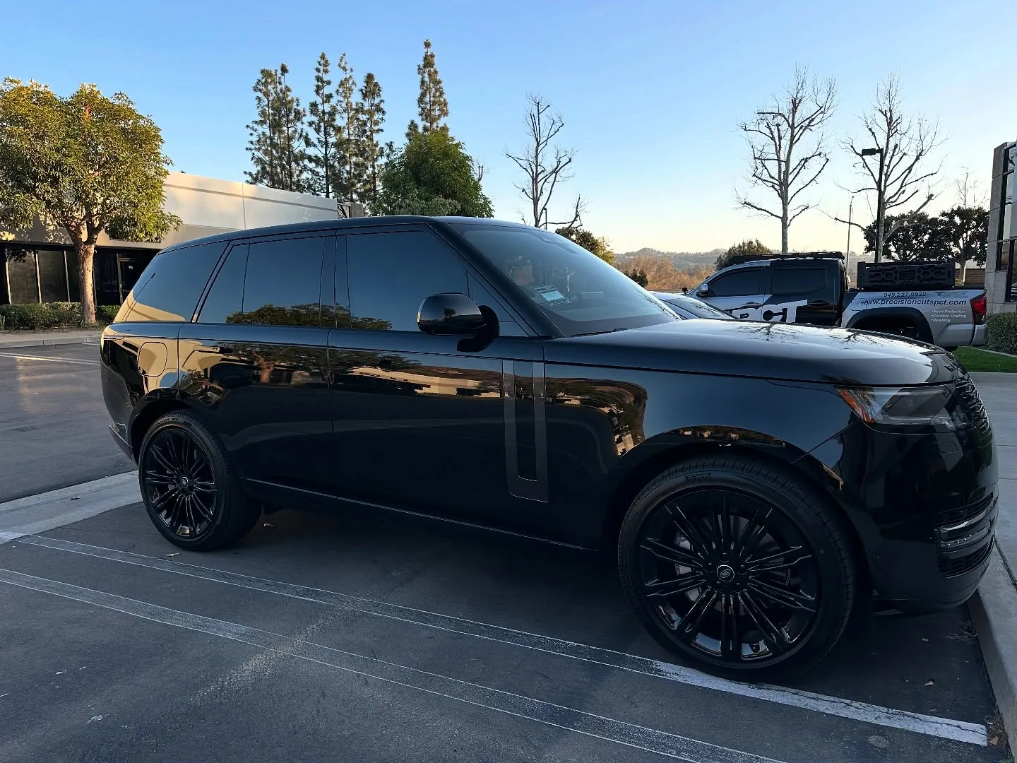 A black Range Rover we tinted