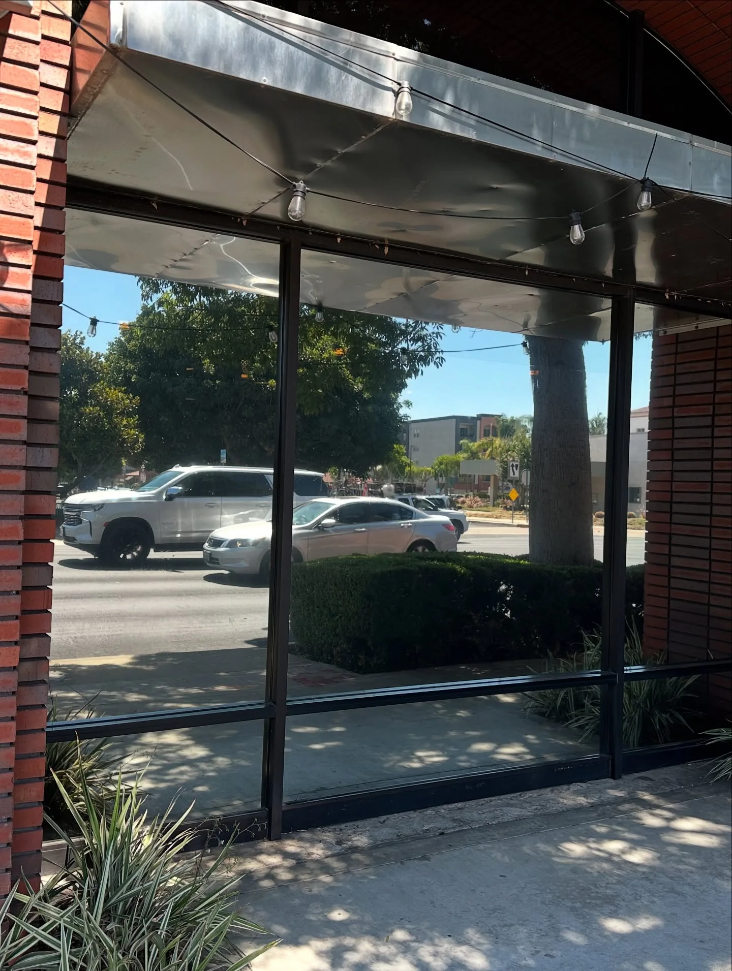 Storefront glass we fitted with window film